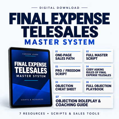 Final Expense Telesales Master System